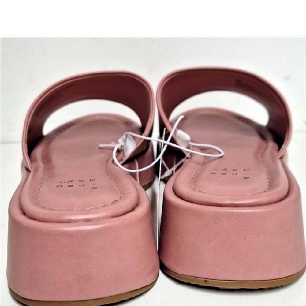 NEW! Carlita Wedge Platform Slide Sandals - A New Day, Pink Open Toe - Picture 4 of 6